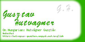 gusztav hutvagner business card