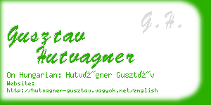 gusztav hutvagner business card